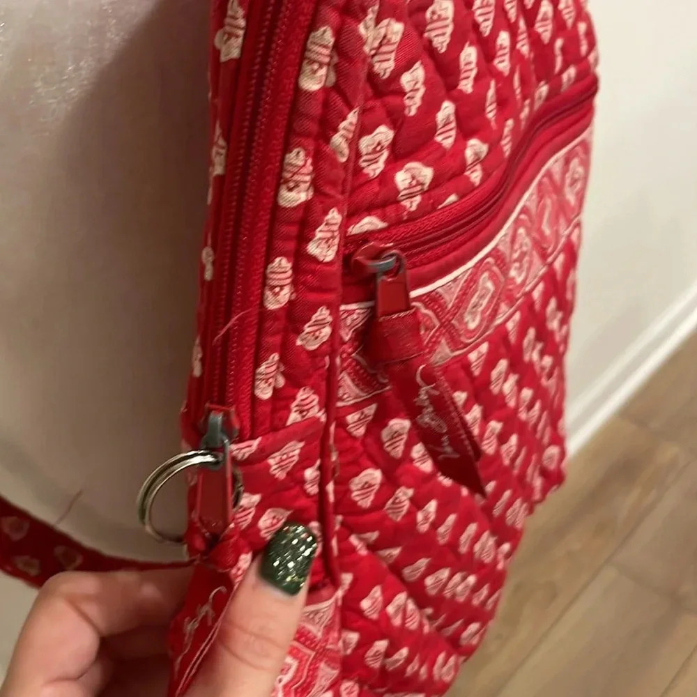 Vera Bradley Red Nantucket Backpack - Picture 2 of 14